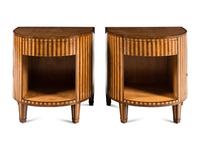 A Pair of Contemporary Parquetry Side Tables