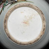 A Large Chinese Famille Rose Porcelain 'Nine Peaches' Tianqiuping Vase, Late Qing Dynasty — 清晚期 粉彩九桃大天球瓶