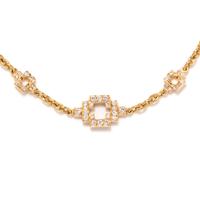 YELLOW GOLD AND DIAMOND NECKLACE