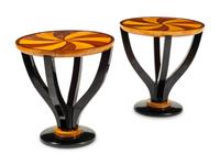 A Pair of Continental Part-Ebonized Side Tables