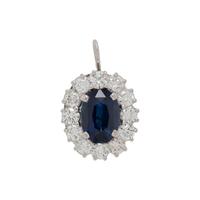 SAPPHIRE AND DIAMOND CONVERTIBLE RING PENDANT