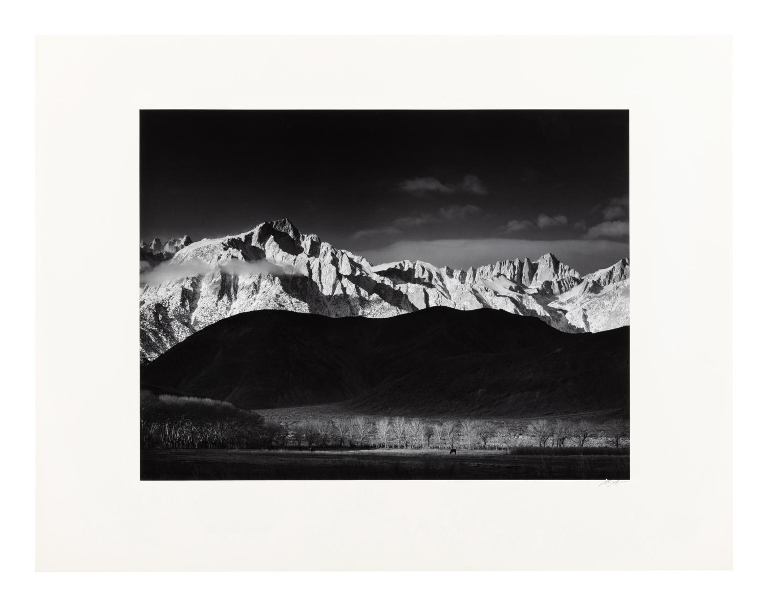 Ansel Adams (1902-1984) Winter Sunrise, Sierra Nevada from Lone Pine, California, 1944