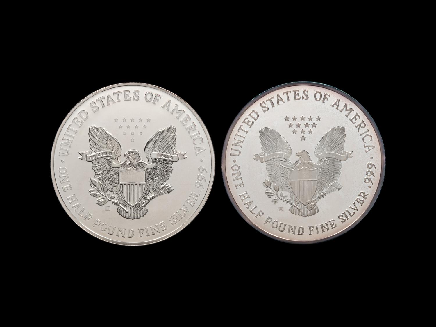 [PRIVATE ISSUE] Two 1/2-Pound Silver Rounds