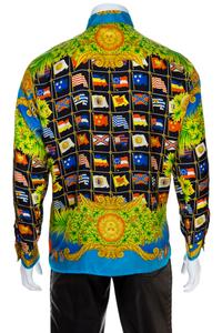 A Gianni Versace Silk Print Shirt, Size 50.