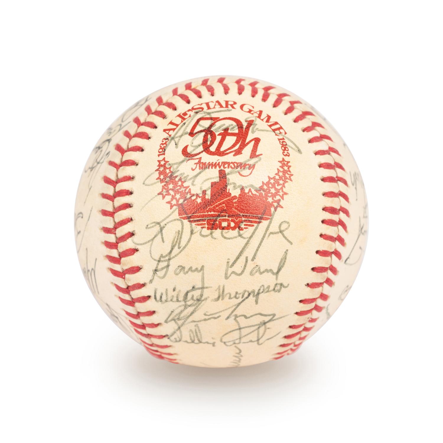 A 1983 All Star Game American League Team Signed Autograph Baseball with 30 Signatures