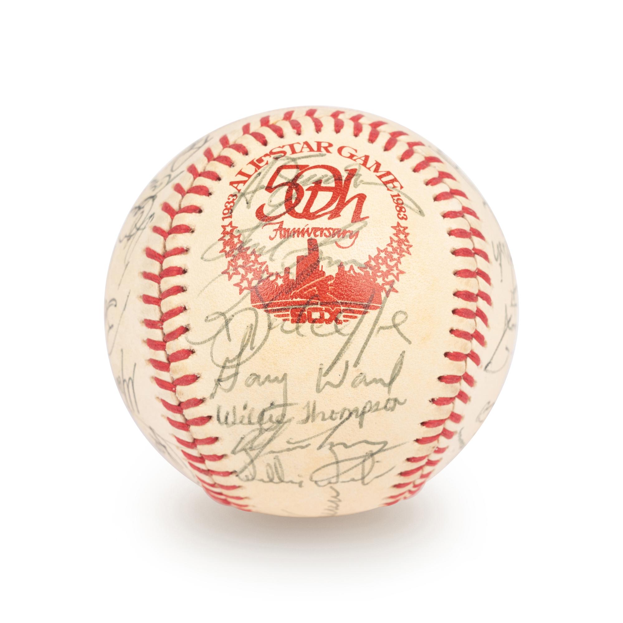 A 1983 All Star Game American League Team Signed Autograph Baseball with 30 Signatures