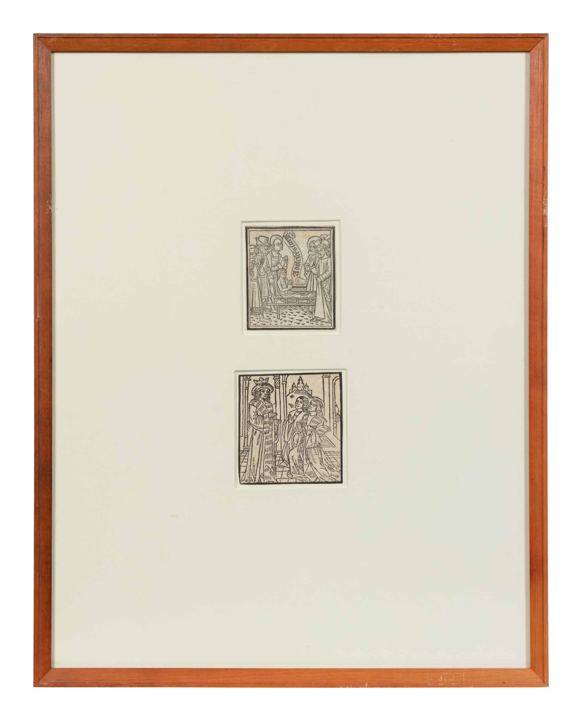 A group of four prints depicting religious imagery