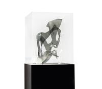 Sculpture and Lighted Pedestal
