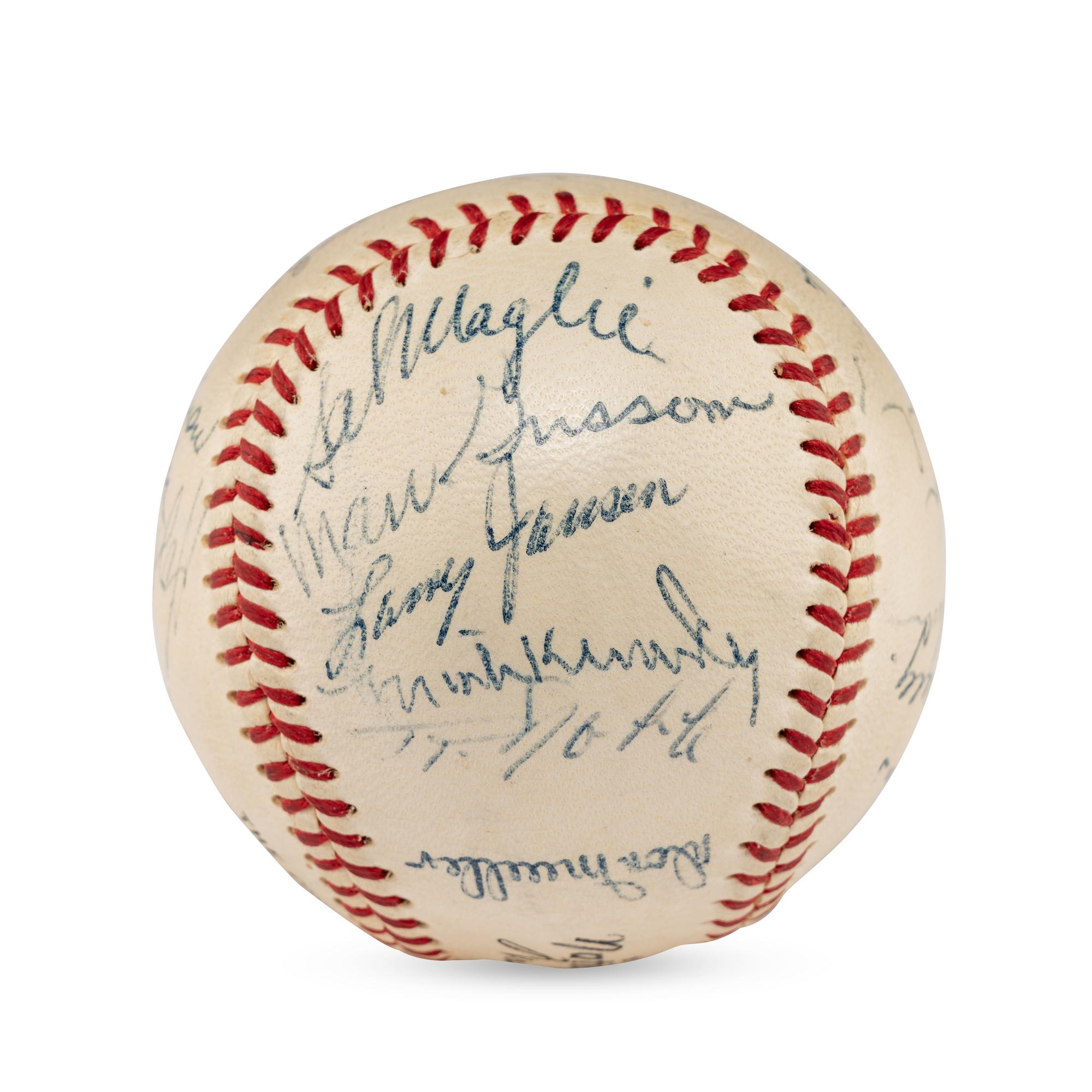 A 1953 New York Giants Team Signed Autograph Baseball