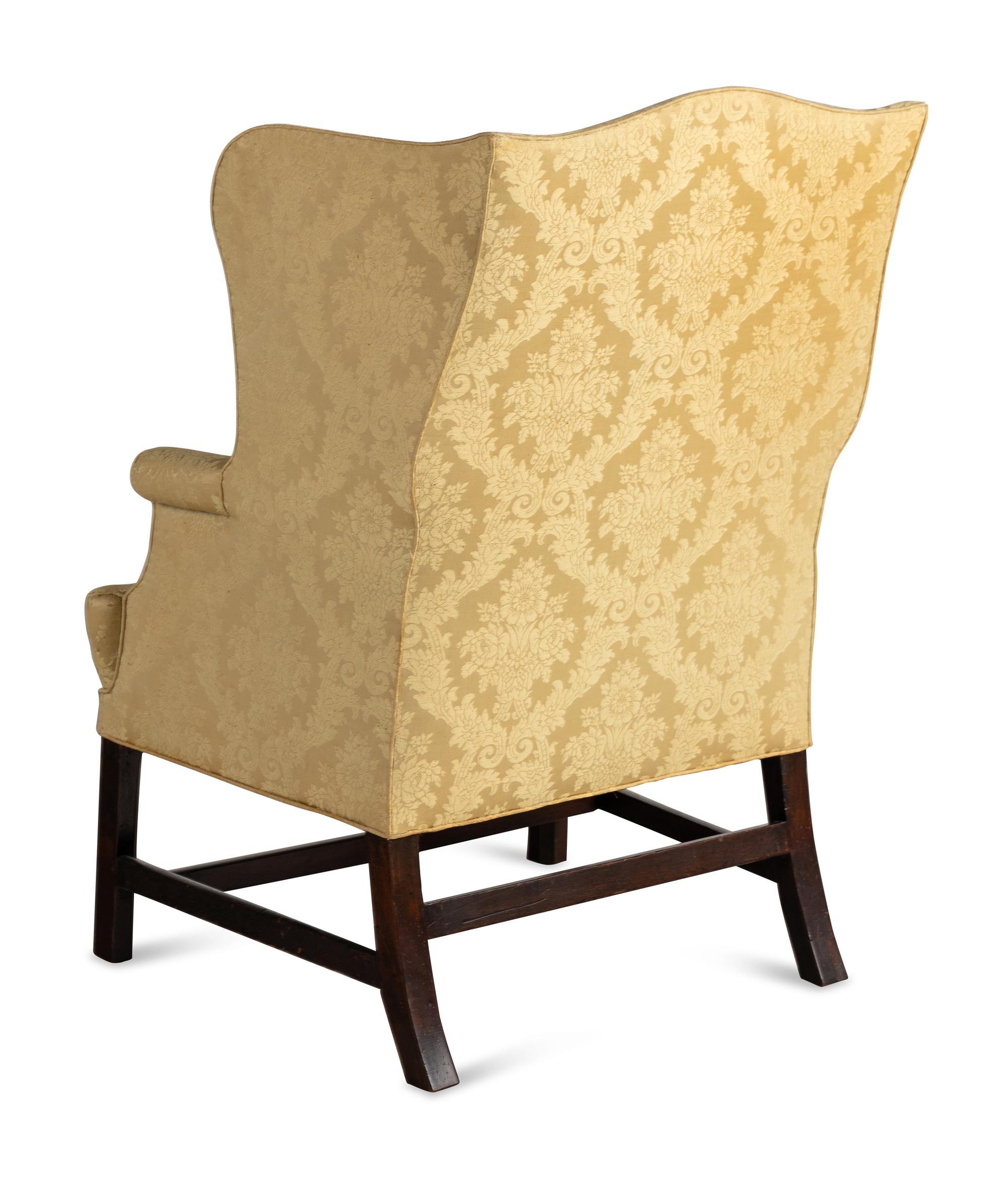 A George III Mahogany Wingback Chair
