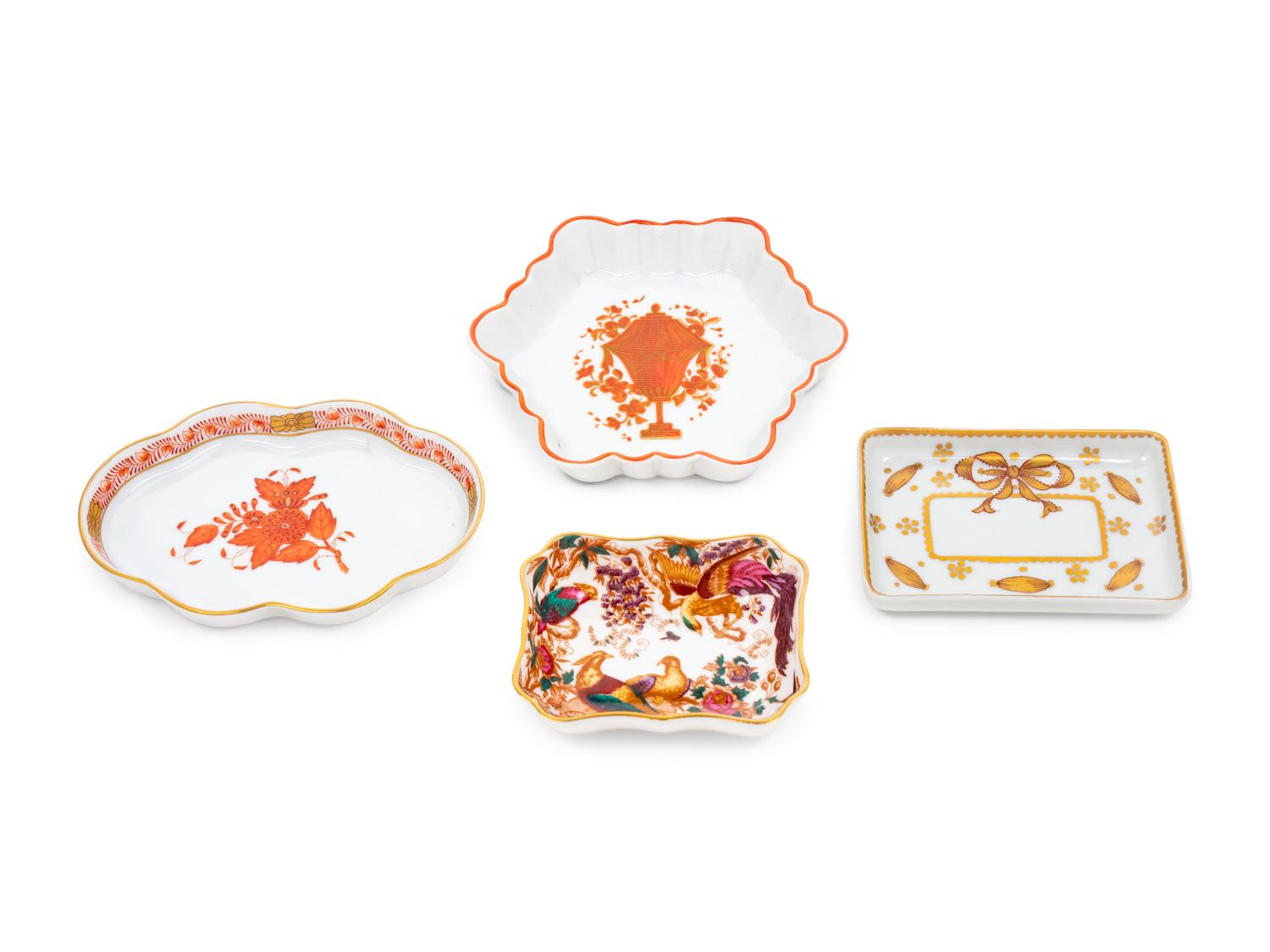A Group of Four Small Porcelain Dishes