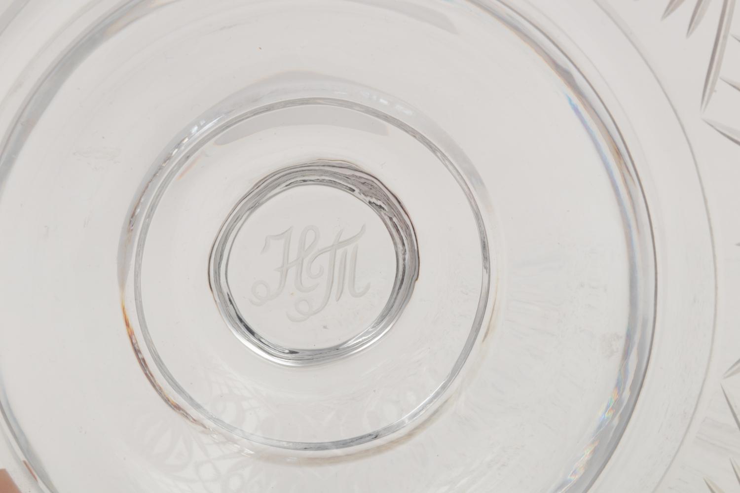 A Russian Silver and Cut Glass Centerpiece Bowl
