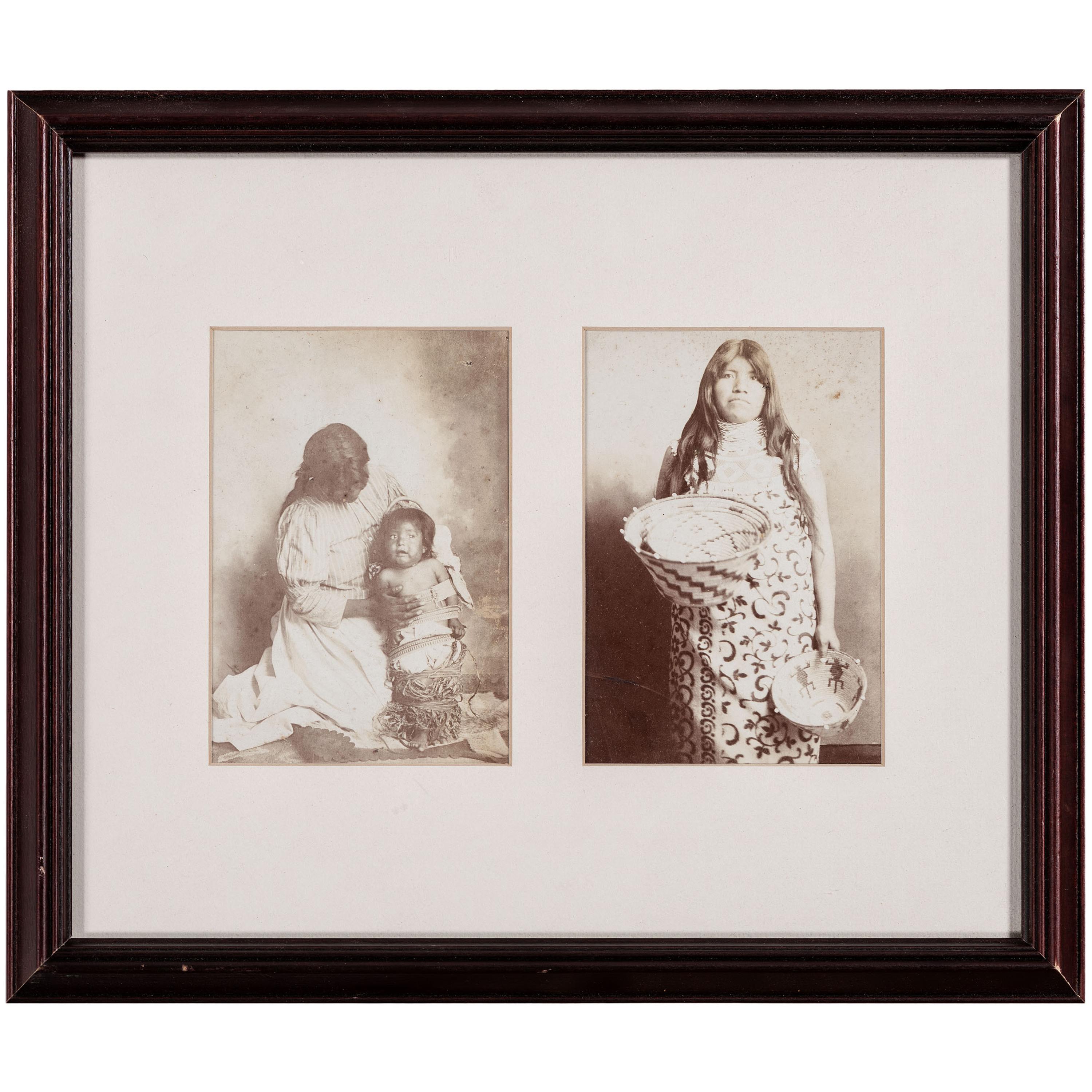 [NATIVE AMERICANS]. A group of 21 prints and photographs of Native American subjects, incl. examples by L.A. Huffman and Detroit Photographic Co.