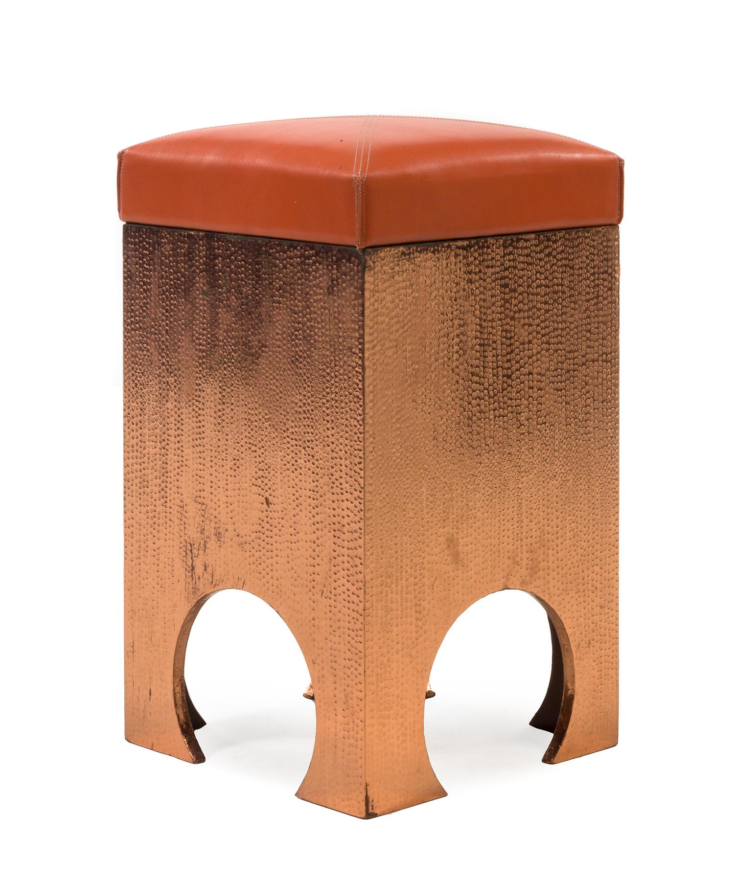 Francisco Artigas, MEXICO, c.1960, a copper-clad stool