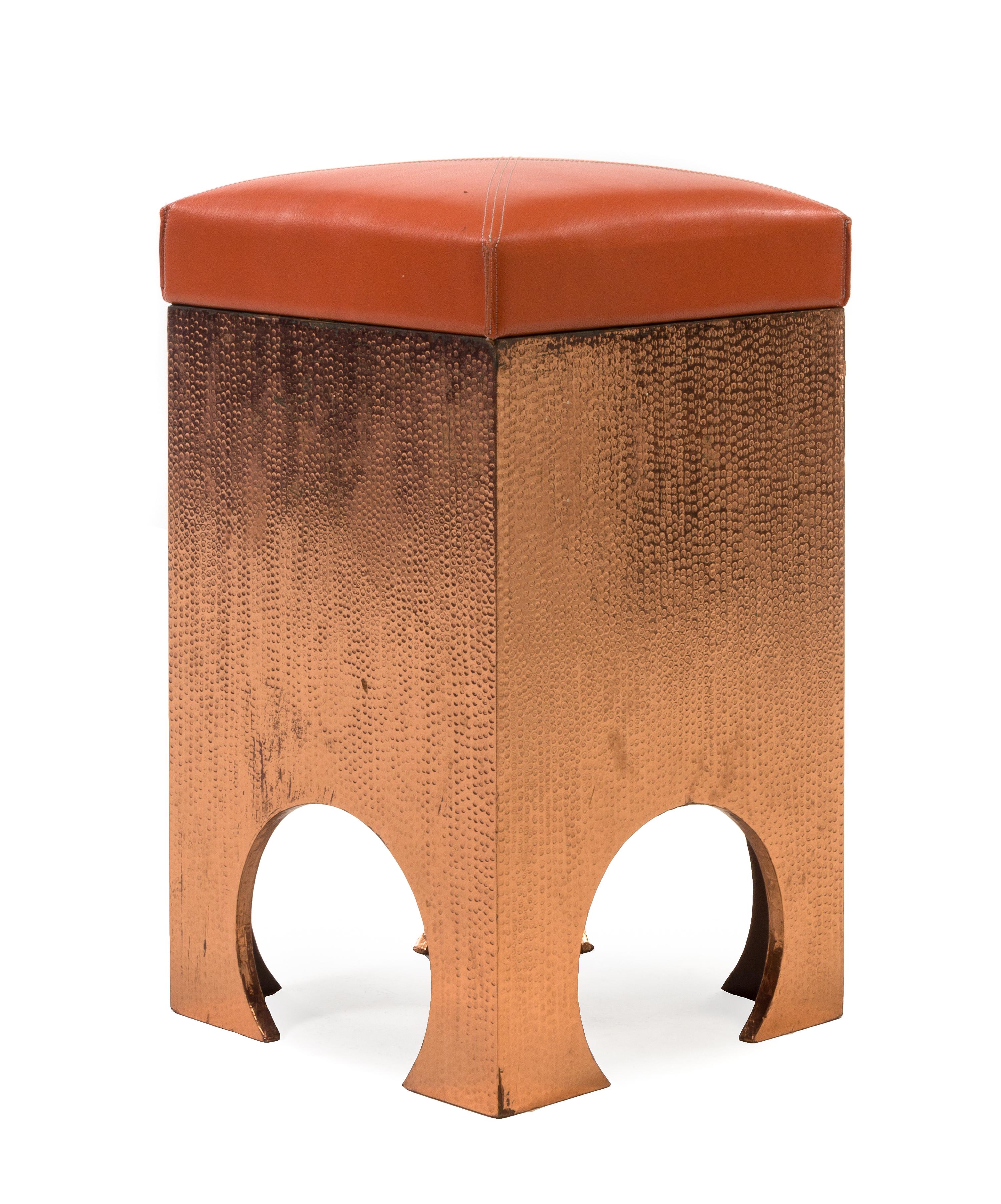 Francisco Artigas, MEXICO, c.1960, a copper-clad stool