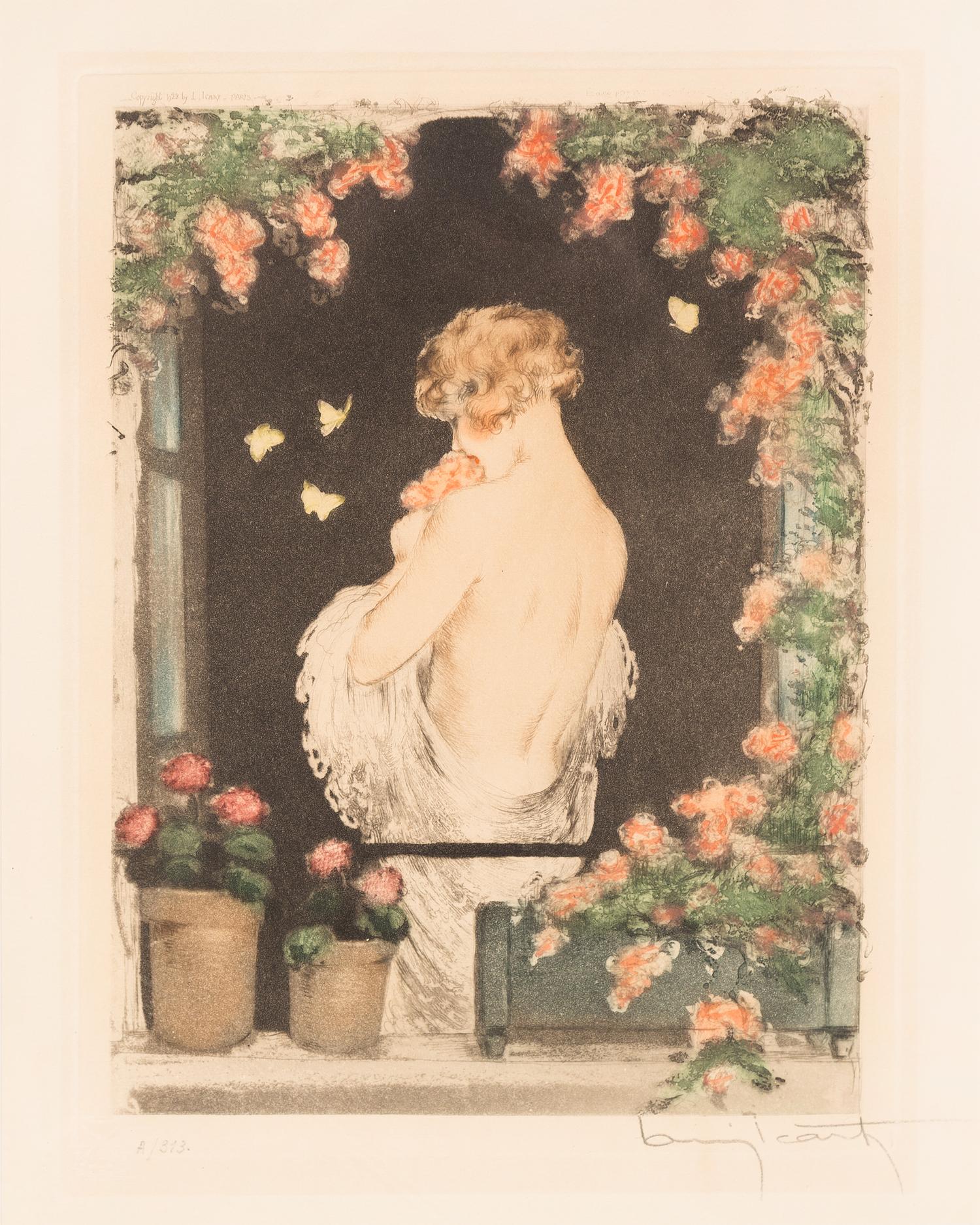 Louis Icart, (French, 1888-1950), Four Seasons (Spring, Summer, Fall, Winter), (four works)