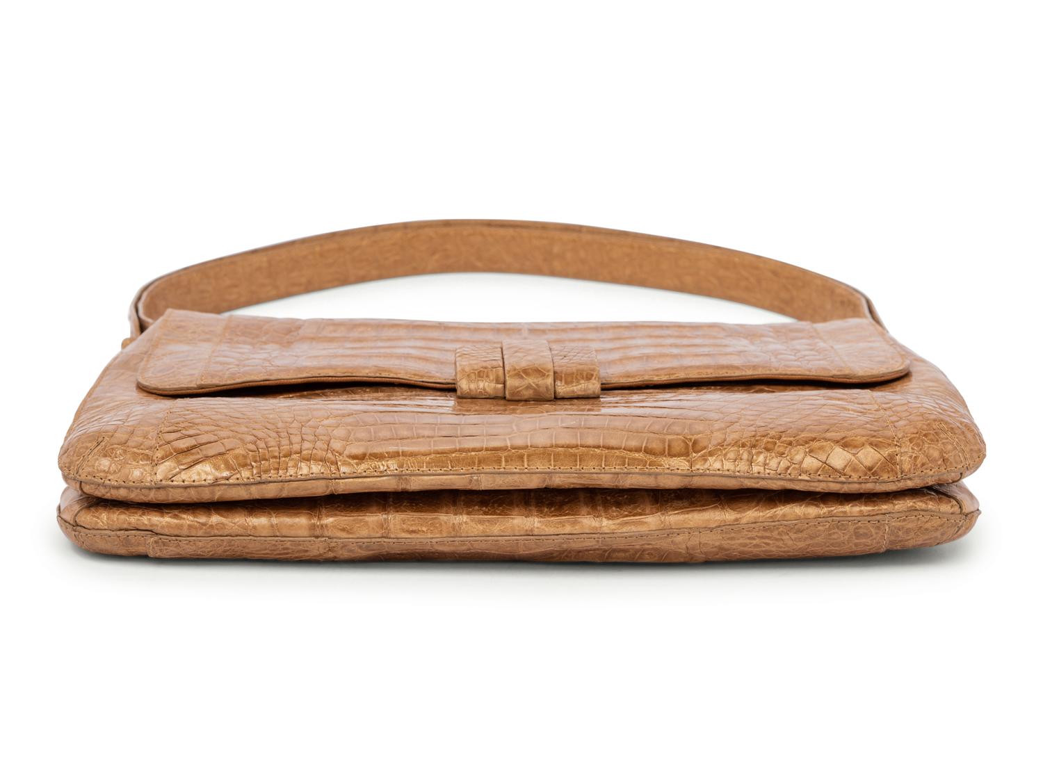 Nancy Gonzalez Brown Crocodile Bag, 2000s