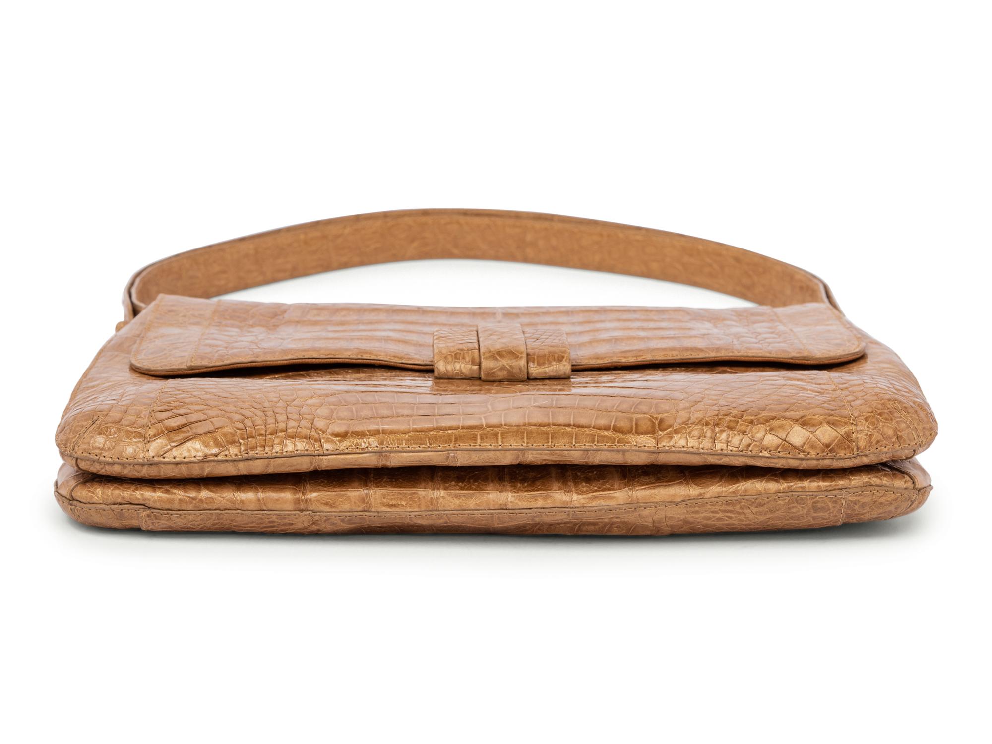 Nancy Gonzalez Brown Crocodile Bag, 2000s
