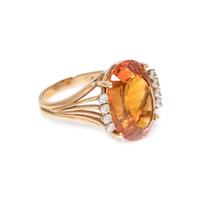 CITRINE AND DIAMOND RING