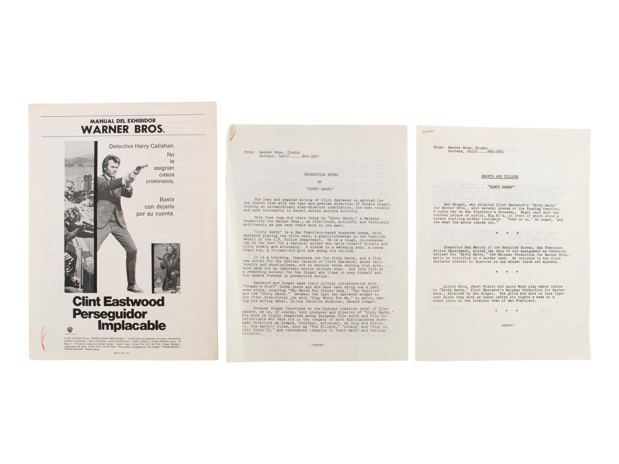 [FILM]. A group of press photographs and film-related ephemera and publications, comprising: