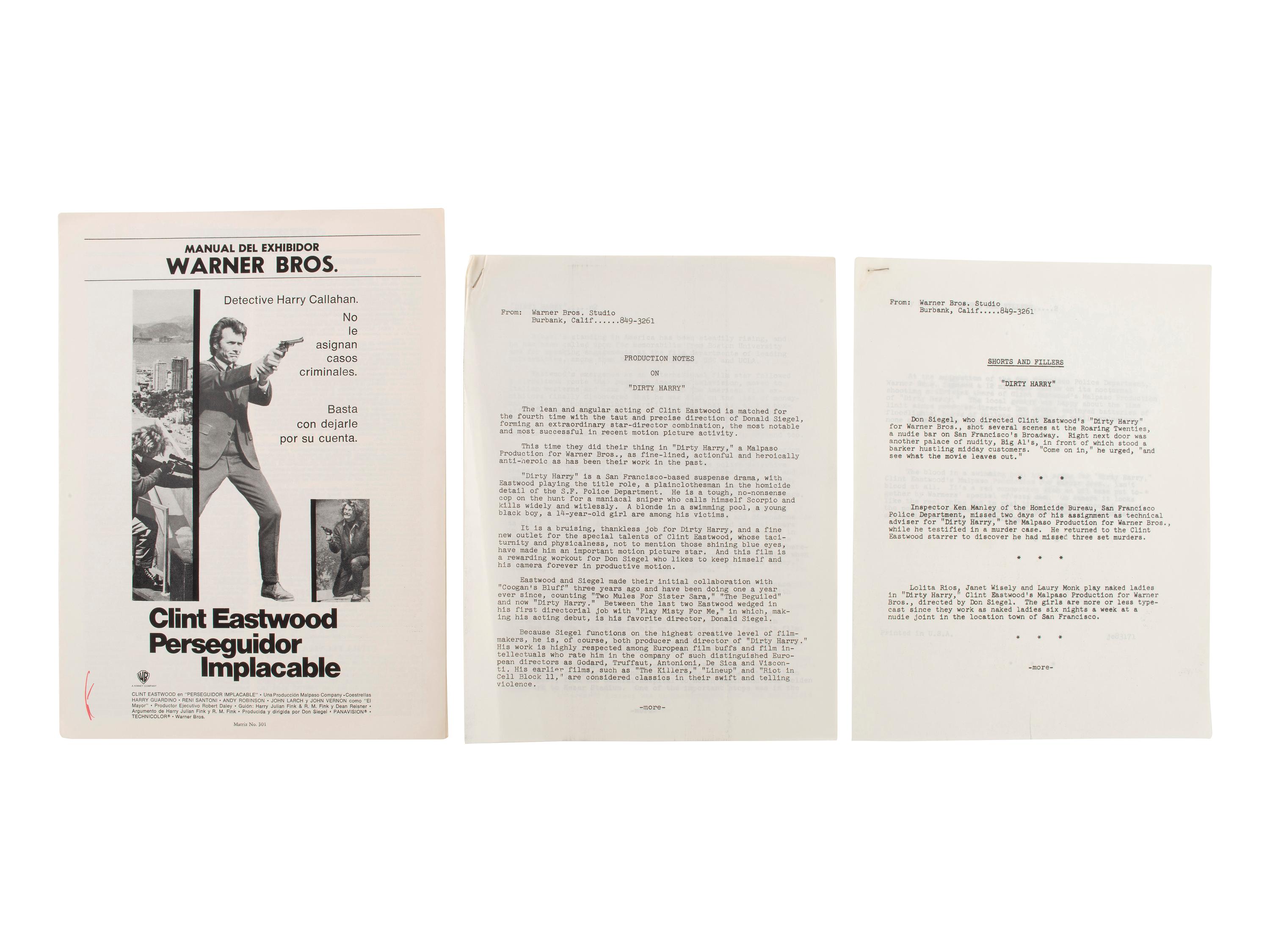 [FILM]. A group of press photographs and film-related ephemera and publications, comprising: