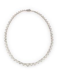 HEART SHAPE DIAMOND AND PLATINUM NECKLACE