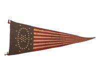 [FLAGS]. 48-star Whipple pennant. Ca 1912.