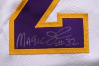 A Group of Magic Johnson and Charles Barkley Signed NBA Hall of Fame Jerseys Basketball Sourced from Michael Jordan's J.U.M.P. Agency,