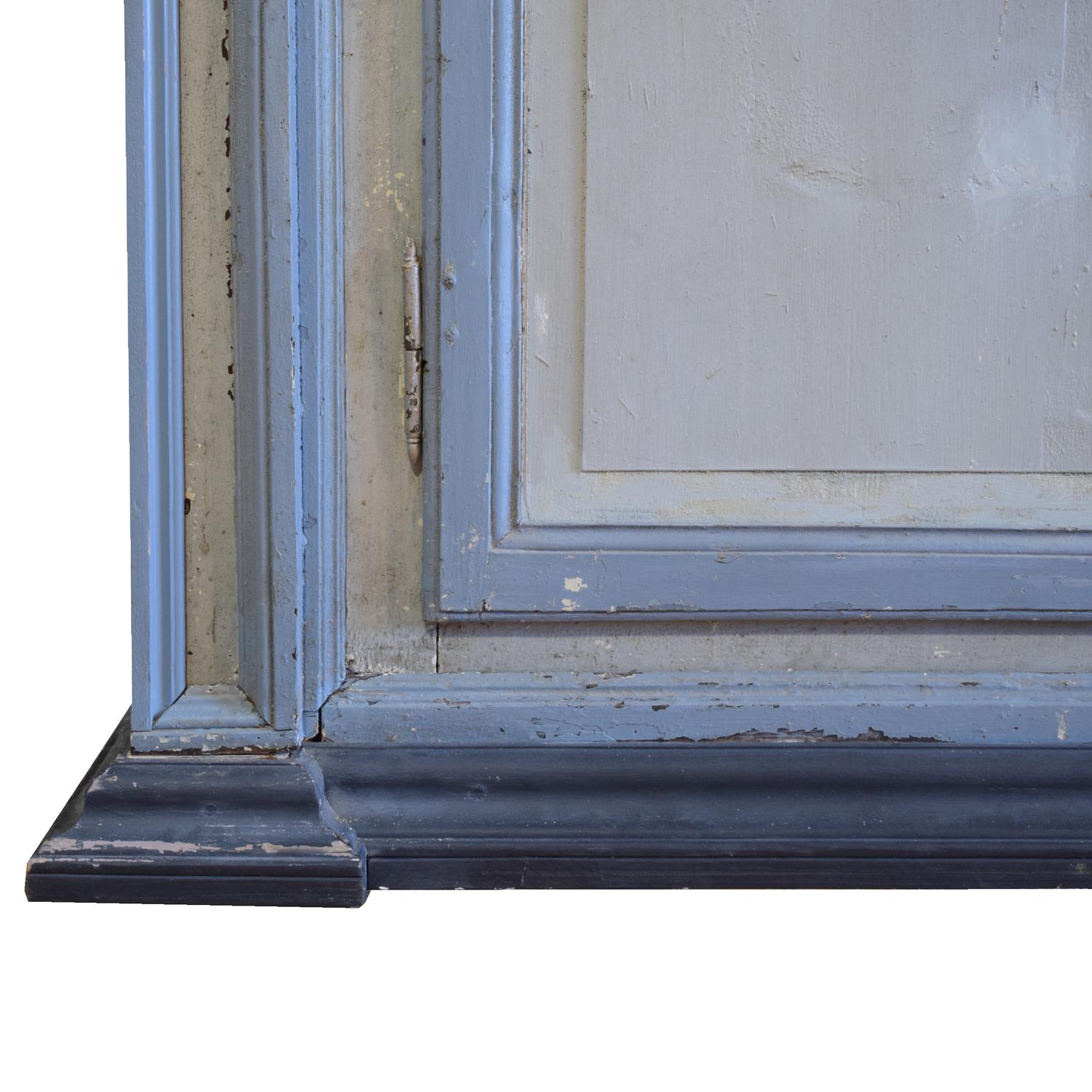 A Pair of Painted Two Door Cabinets 81" W x 17" D x 108" H — Italy, Circa 1900