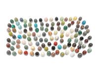A Collection of Hardstone and Semi-Precious Stone Eggs