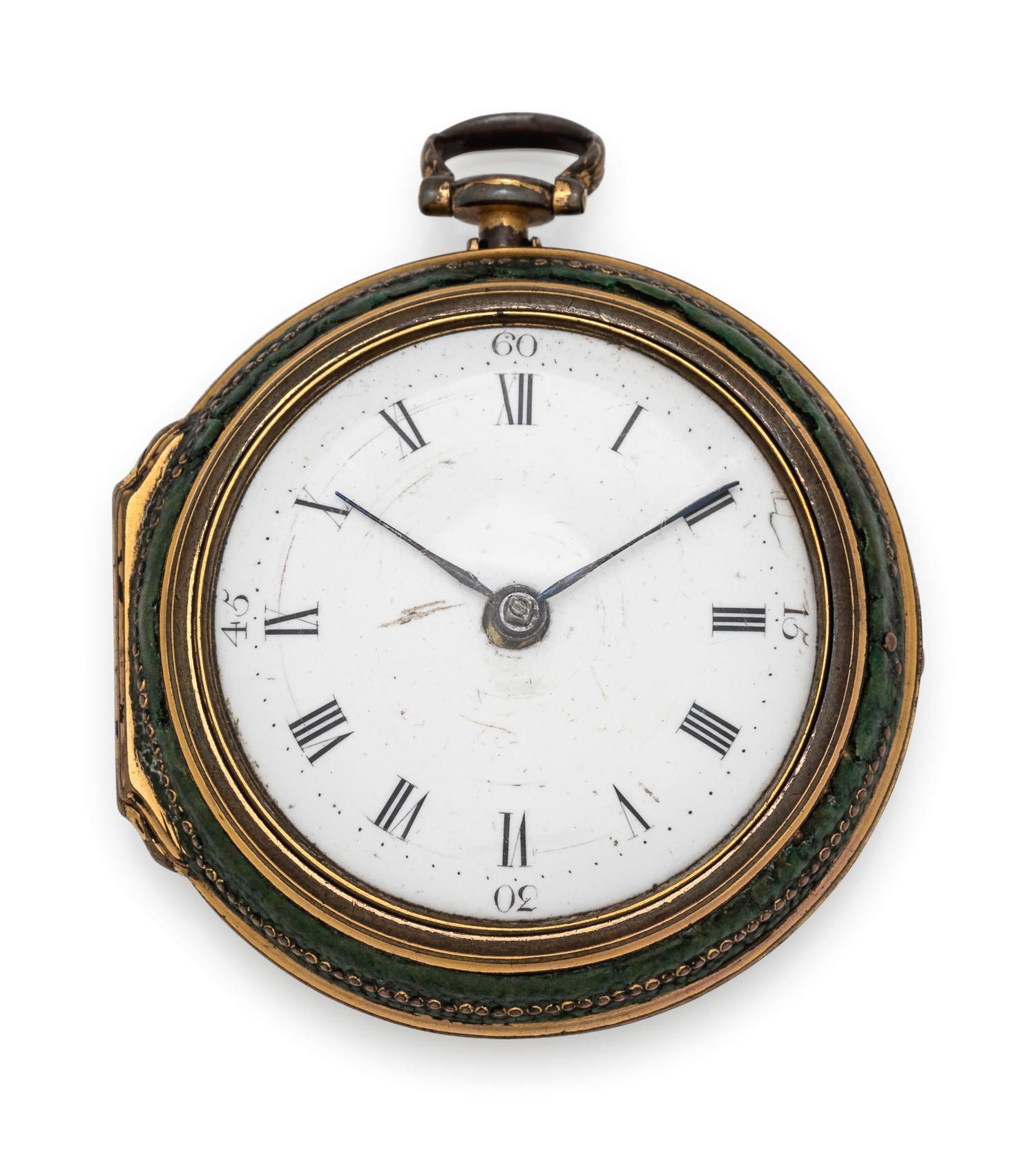 T. Weeks London, Pair Cased Open Face Verge Pocket Watch