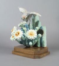 A Royal Worcester Dorothy Doughty Bird, Elf Owl, Height 11 1/2 inches.
