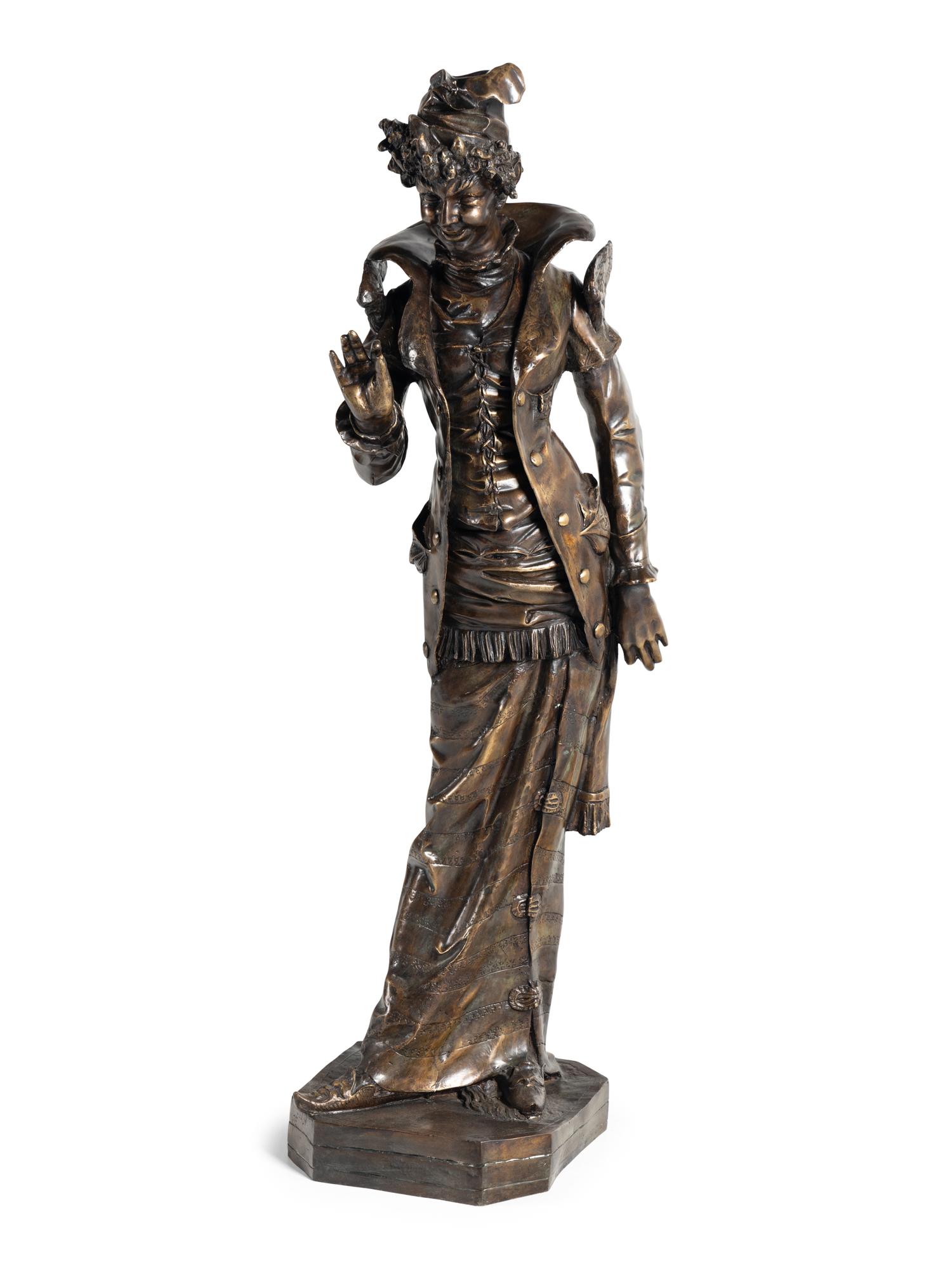 An Italian Bronze 'Mrs. Devil' Figure After Francesco Toso