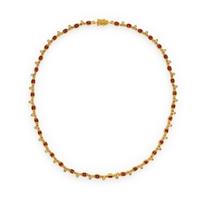Ruby, Diamond, and Yellow Gold Necklace