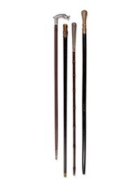 Four Decorative Walking Sticks