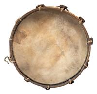 Unmarked Brass Shell Snare Drum Attributed to Thomas Leech & Company of Memphis