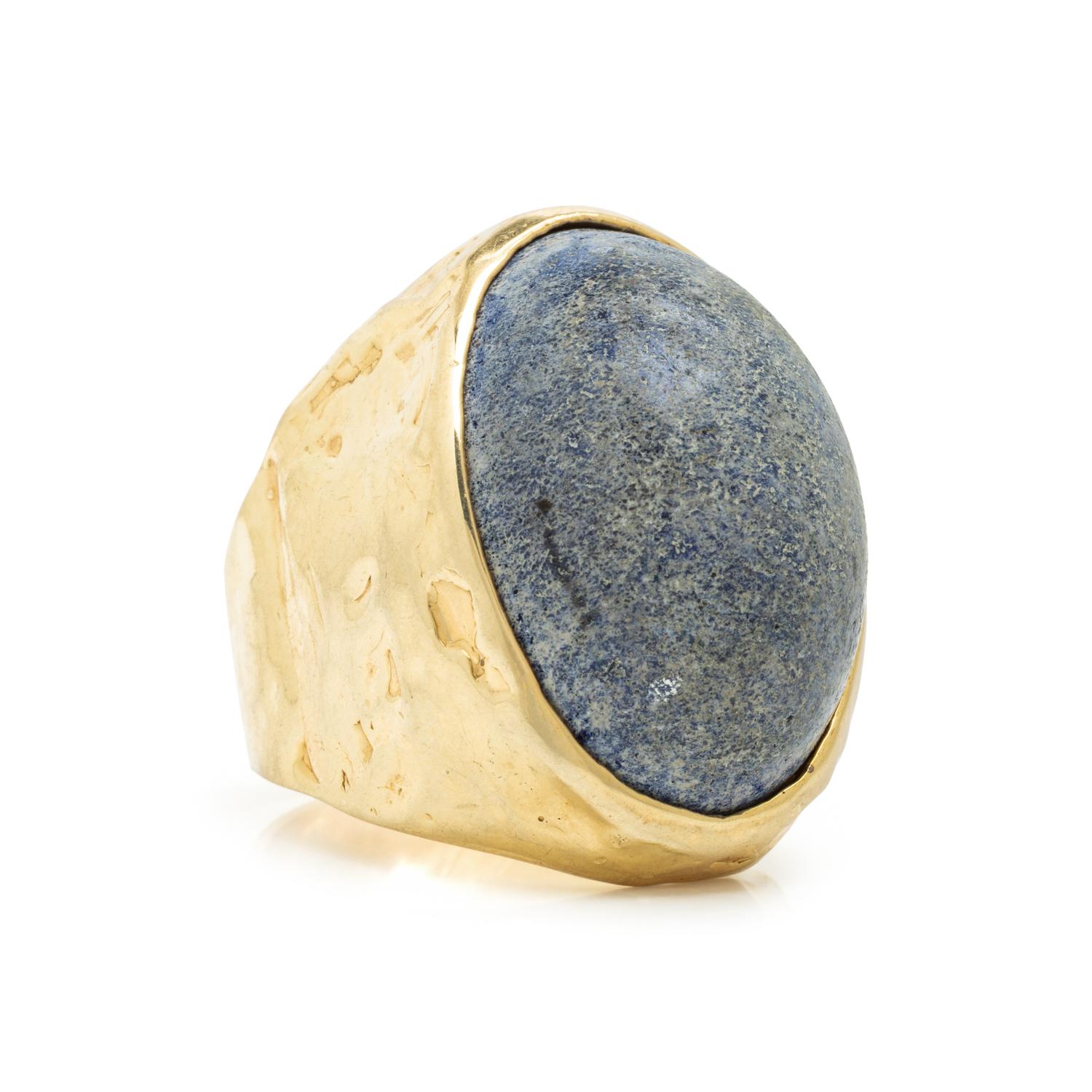 Yellow Gold and Sodalite Ring