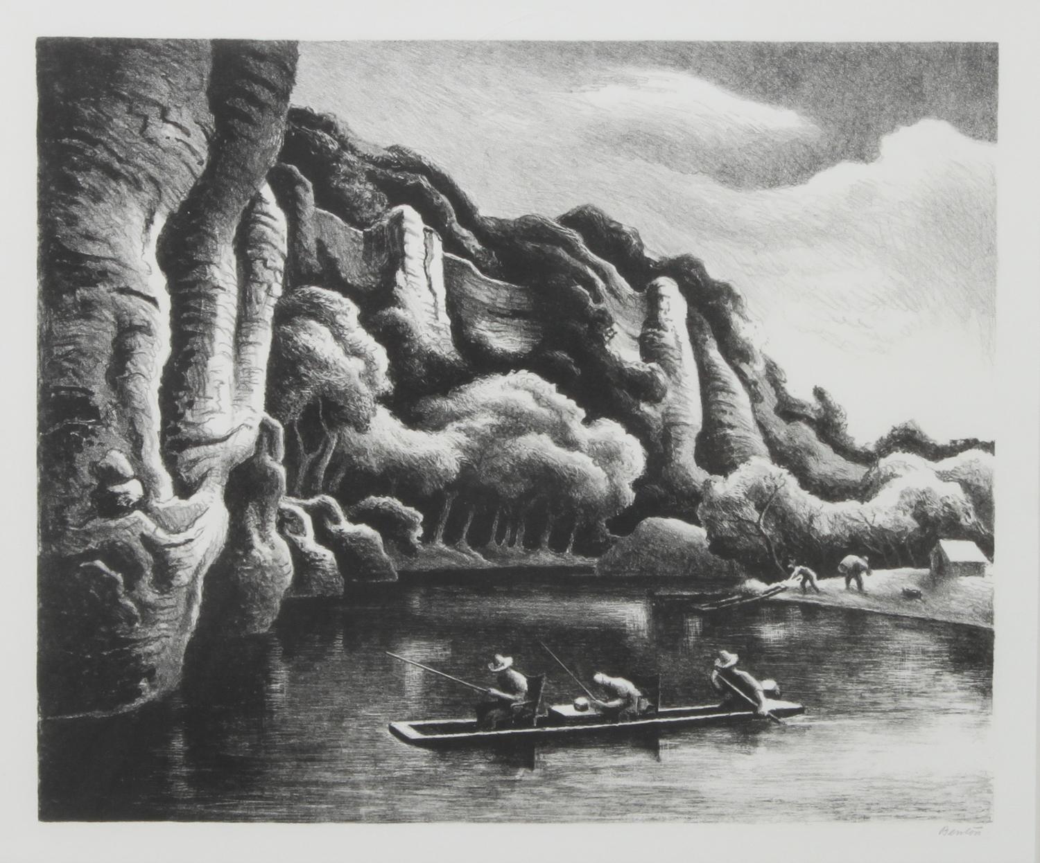 Thomas Hart Benton, (American, 1889-1975), Making Camp, 1972