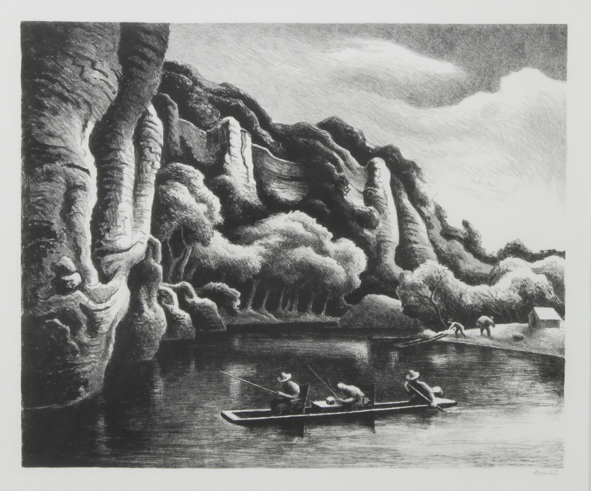 Thomas Hart Benton, (American, 1889-1975), Making Camp, 1972