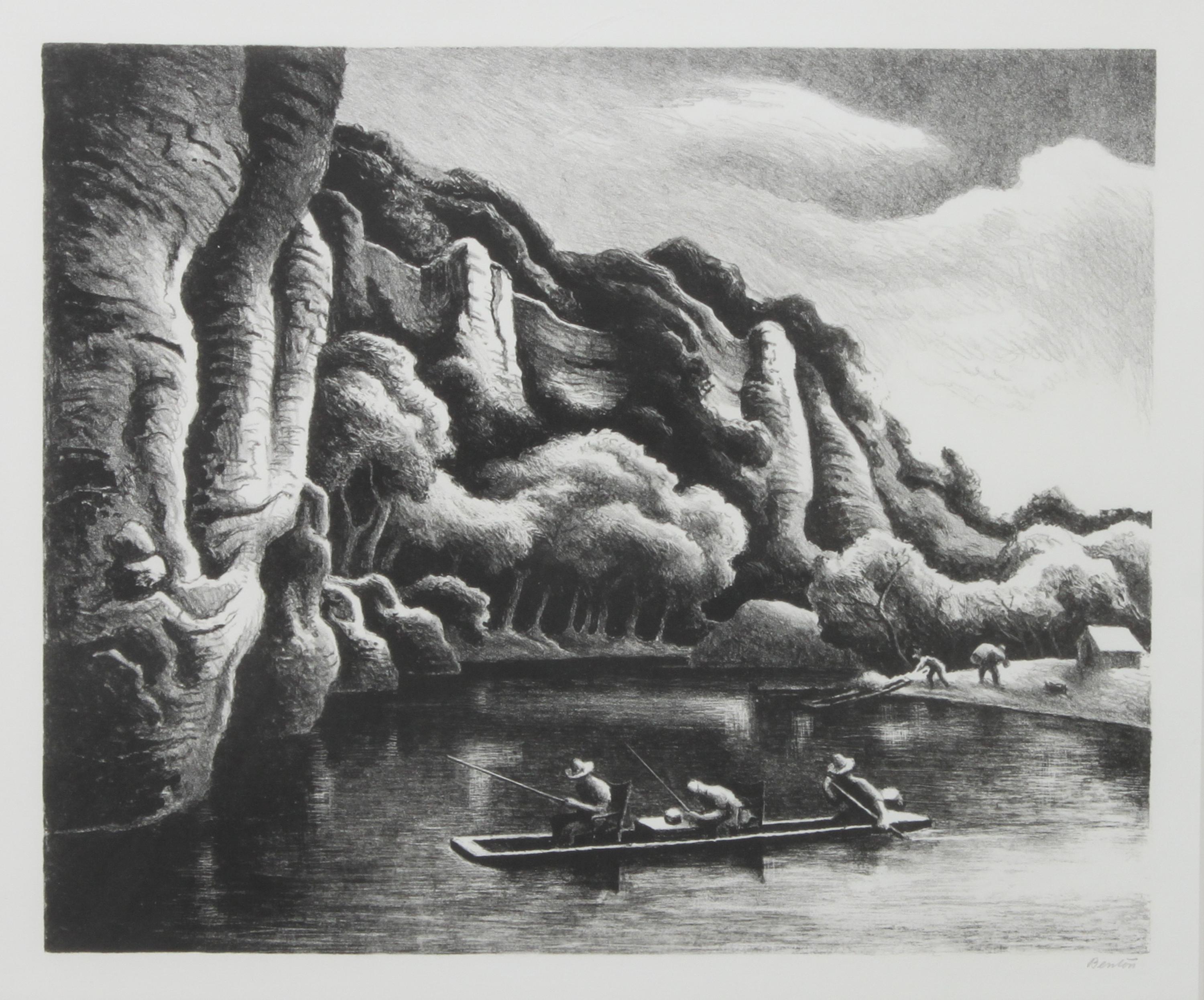 Thomas Hart Benton, (American, 1889-1975), Making Camp, 1972