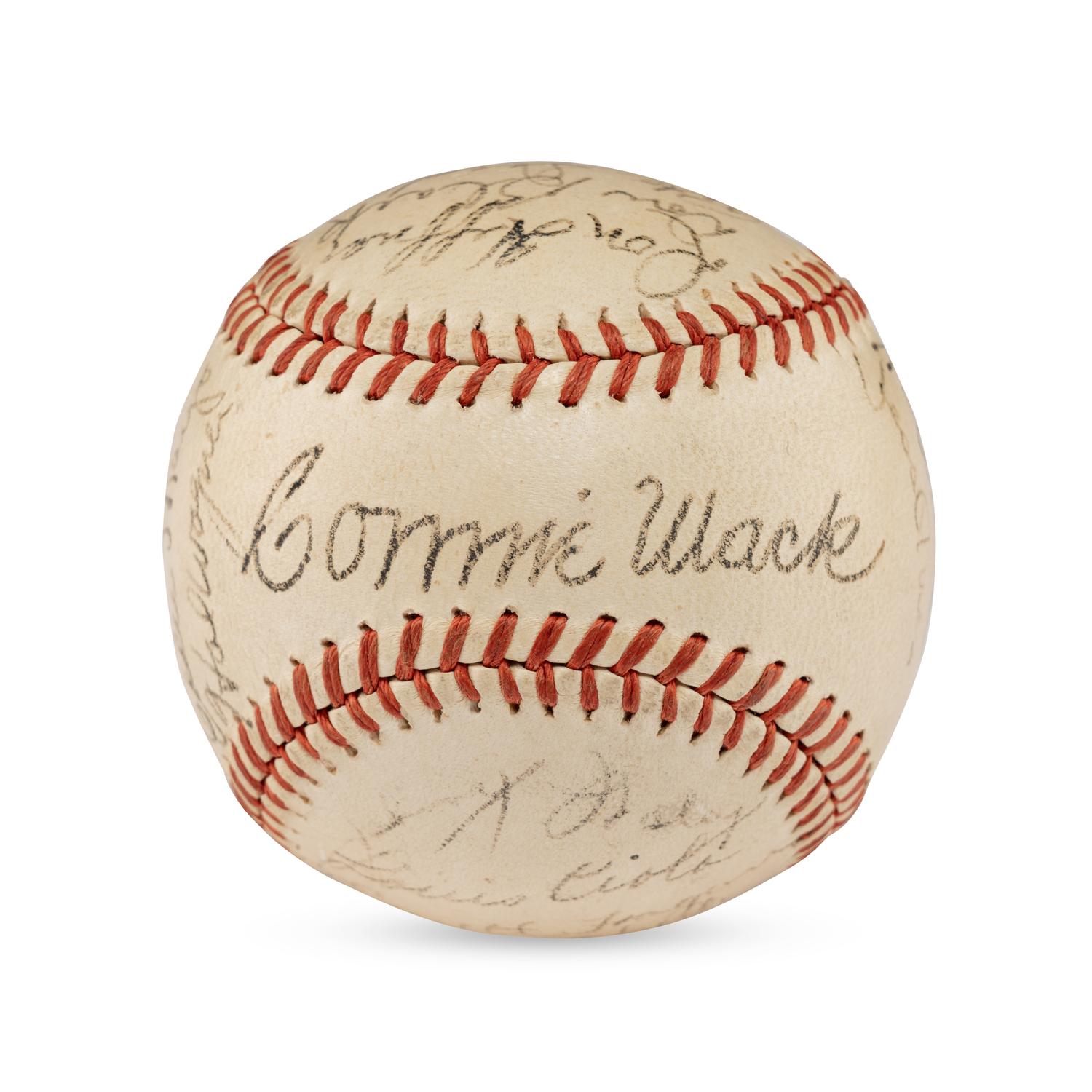 A 1943 Philadelphia Athletics Team Signed Autograph Baseball Featuring Connie Mack (Beckett Authentication Services)