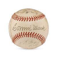 A 1943 Philadelphia Athletics Team Signed Autograph Baseball Featuring Connie Mack (Beckett Authentication Services)