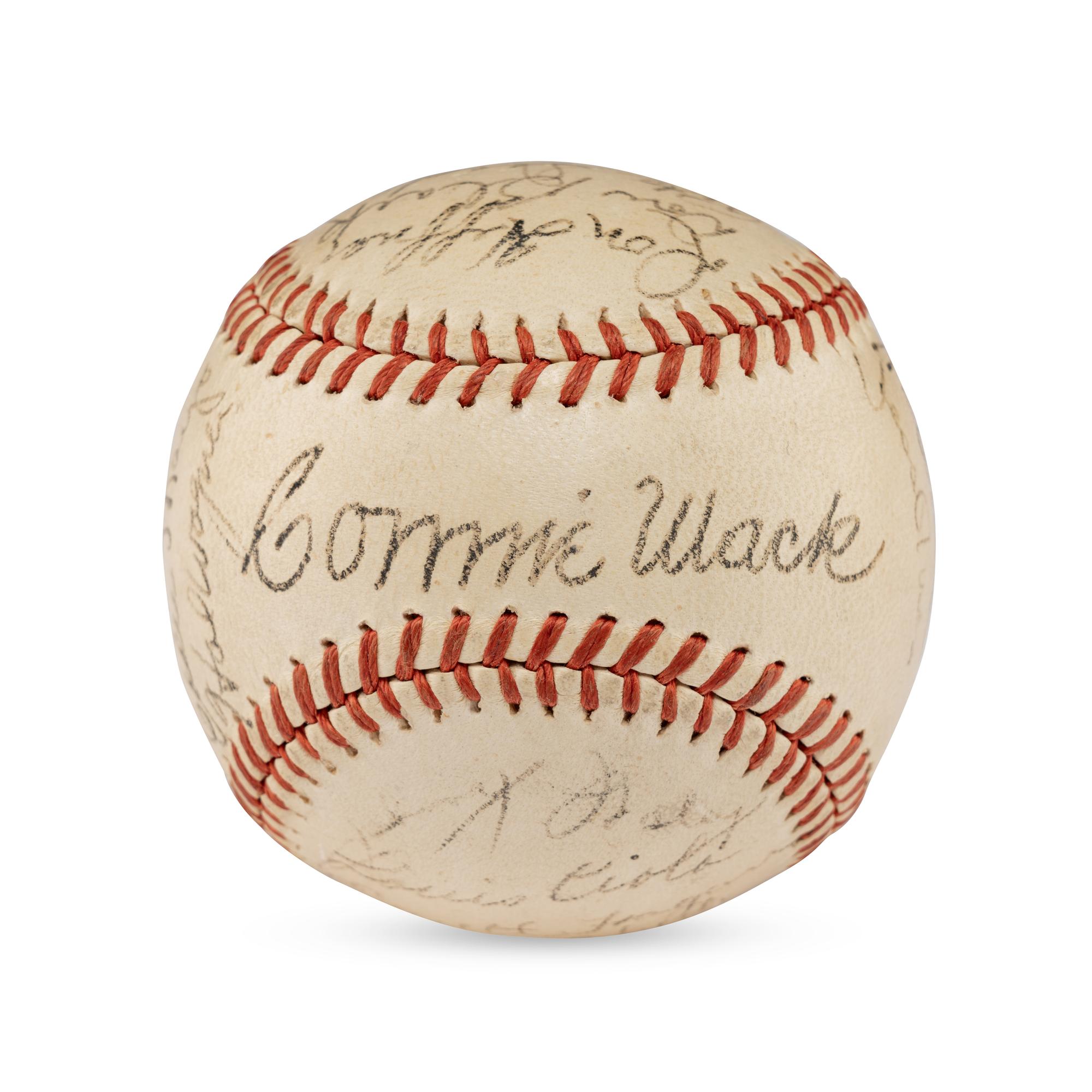 A 1943 Philadelphia Athletics Team Signed Autograph Baseball Featuring Connie Mack (Beckett Authentication Services)