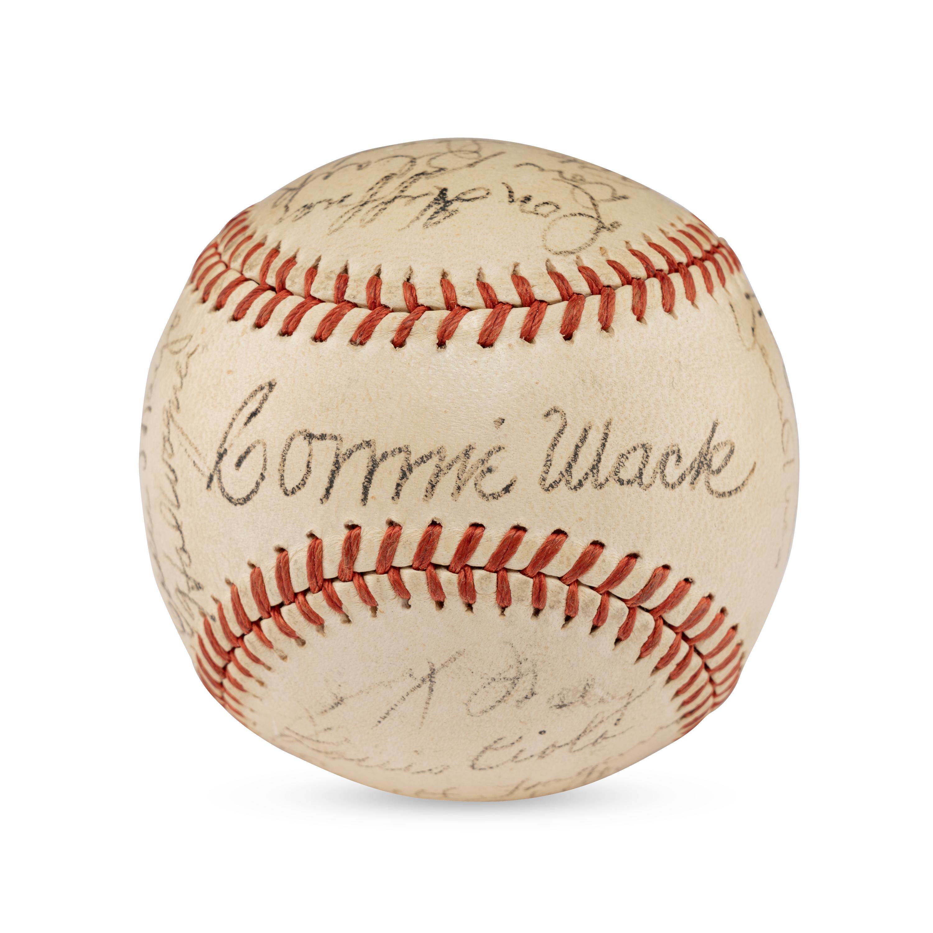 A 1943 Philadelphia Athletics Team Signed Autograph Baseball Featuring Connie Mack (Beckett Authentication Services)