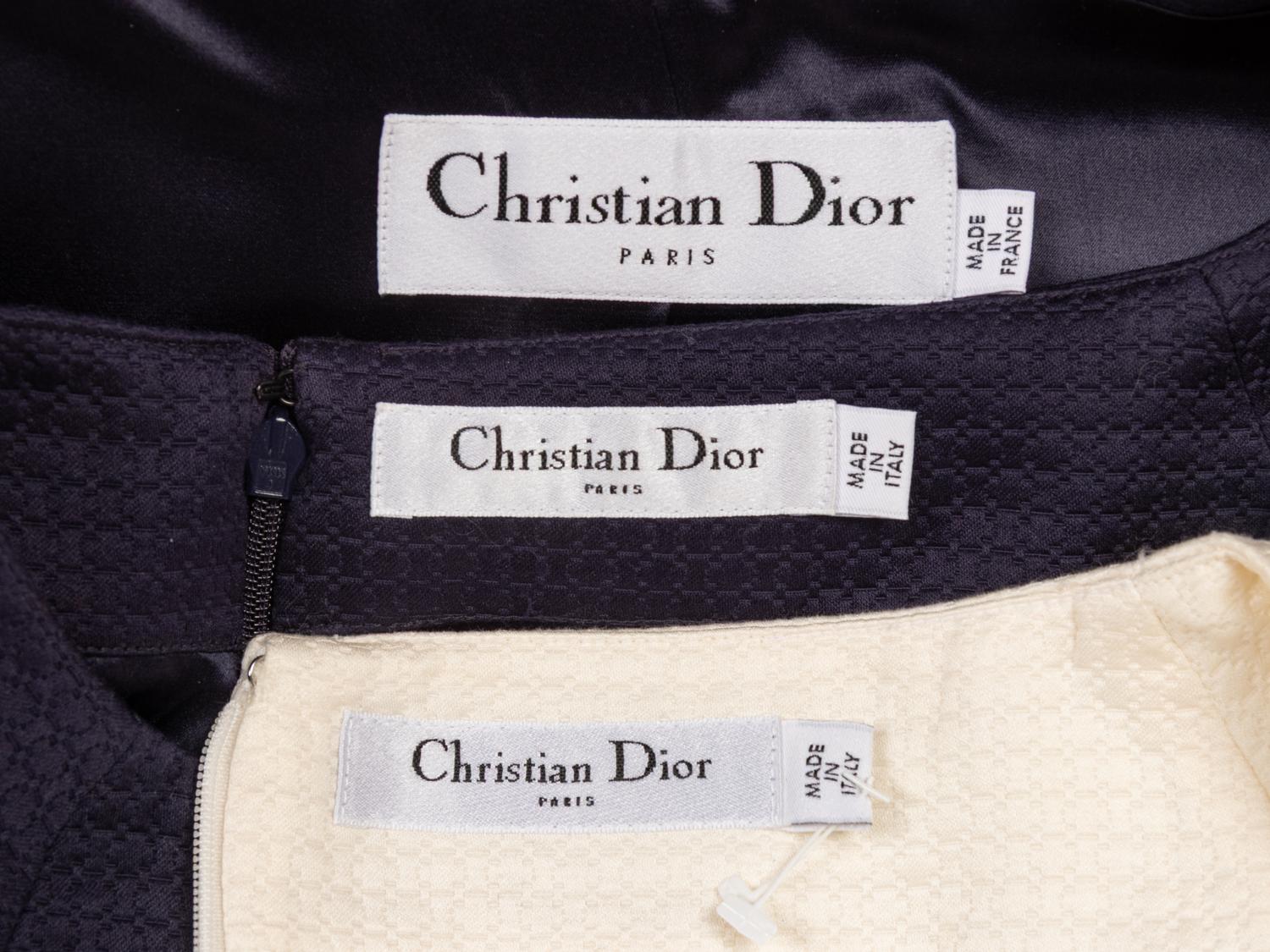 Christian Dior by John Galliano , Navy Dress Suit & White Dress