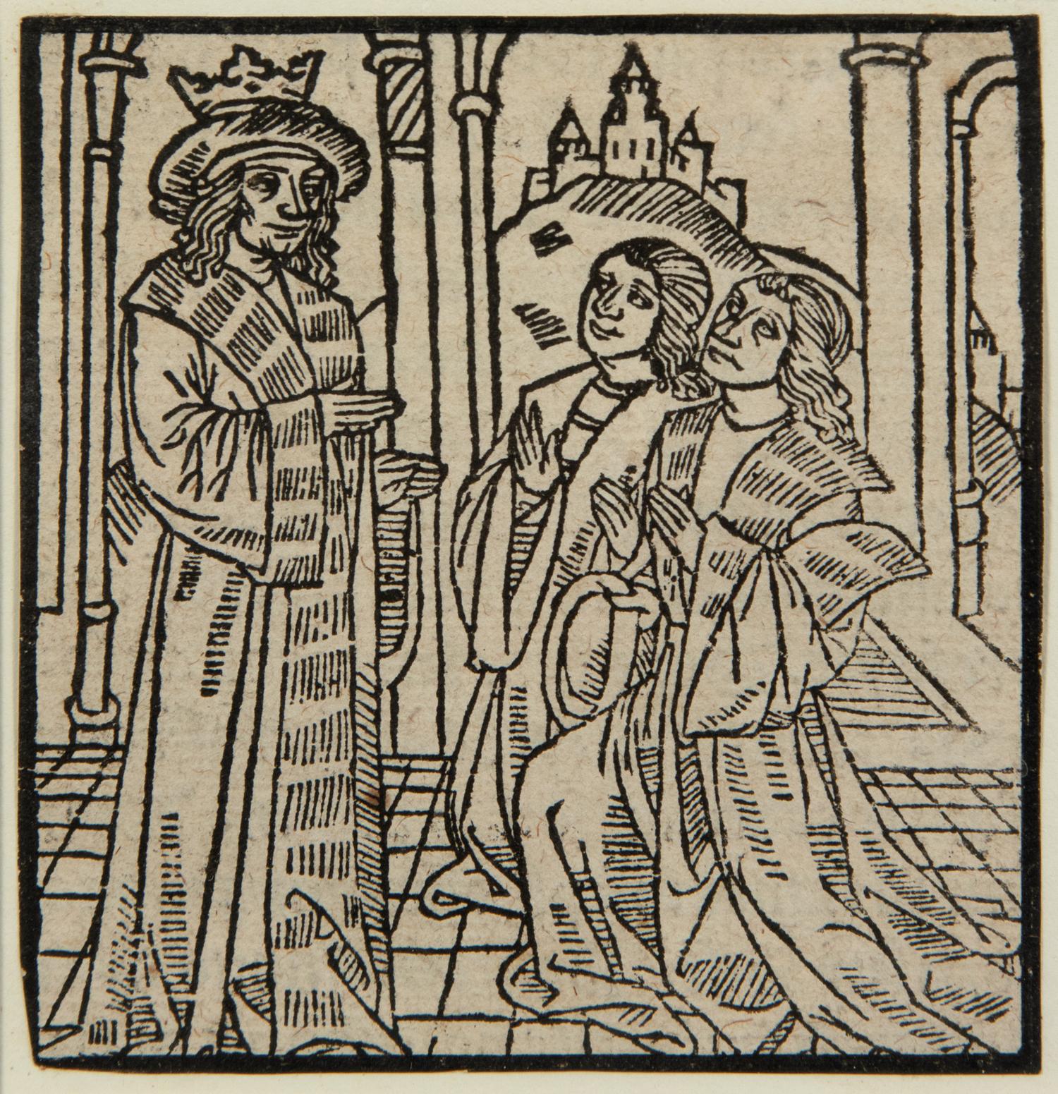 A group of four prints depicting religious imagery