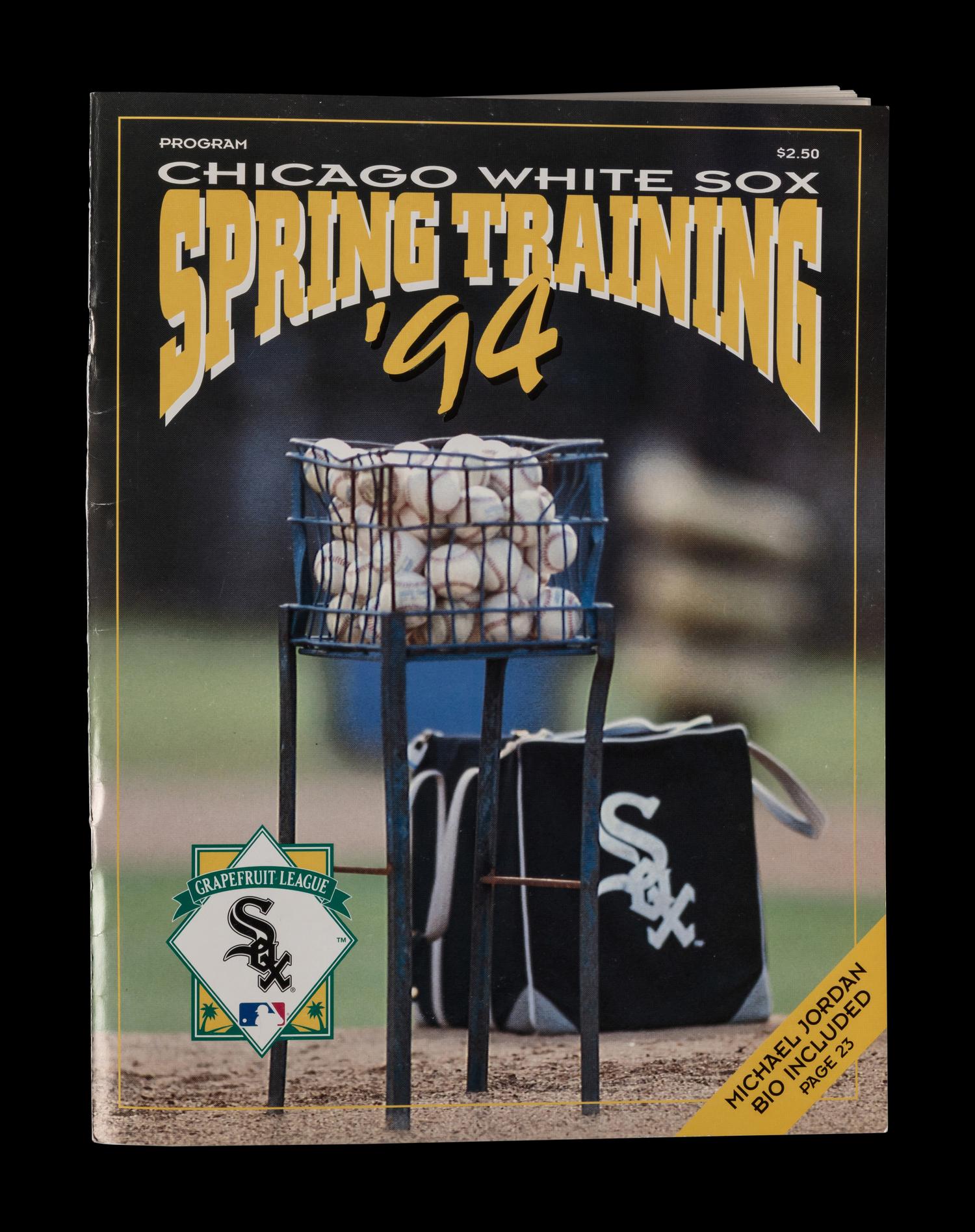 A Michael Jordan Signed Autograph 1994 Chicago White Sox Spring Training Program (Beckett Authentication Services Letter)