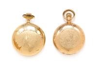 A Collection of Gold Filled Pocket Watches, Hampden, Circa 1909 and 1897, 155.40 dwts.