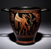 A Large Apulian Red-Figured Skyphos with Eros