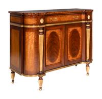 A Pair of E.J. Victor Regency Style Parcel Gilt Mahogany Sideboards